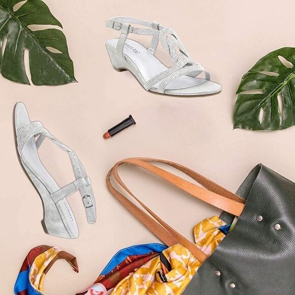 London Fog Women’s Sandals sz 9.5 Demi-Wedge NEW # bag 50-E - Picture 5 of 7